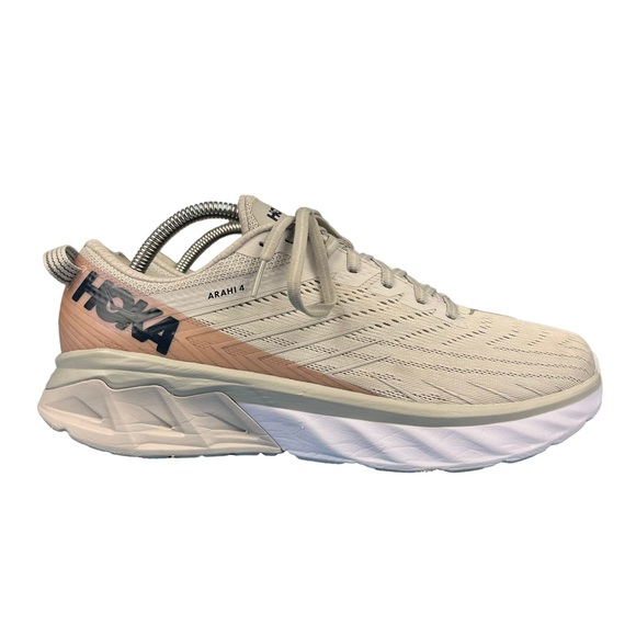 Hoka One One Shoes - Hoka One One Asahi 4 Running Shoes Gray/Pink Womens Size 11